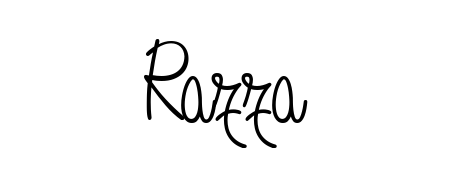 A dynamic signature style for Razza using Angelique-Rose-font-FFP script. Designed to look authentic, handwritten, and professional. Razza signature style 5 images and pictures png