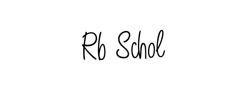 Rb Schol stylish signature style. Best Handwritten Sign (Angelique-Rose-font-FFP) for my name. Handwritten Signature Collection Ideas for my name Rb Schol. Rb Schol signature style 5 images and pictures png