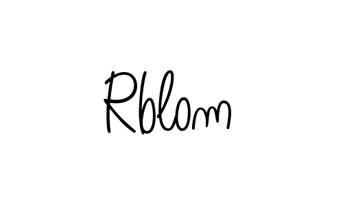 Rblom stylish signature style. Best Handwritten Sign (Angelique-Rose-font-FFP) for my name. Handwritten Signature Collection Ideas for my name Rblom. Rblom signature style 5 images and pictures png