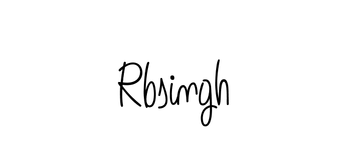 Use a signature maker to create a handwritten signature online. With this signature software, you can design (Angelique-Rose-font-FFP) your own signature for name Rbsingh. Rbsingh signature style 5 images and pictures png