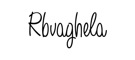 An effortless, minimalist signature concept for Rbvaghela using Angelique-Rose-font-FFP design. Clean lines that look great on any document. Rbvaghela signature style 5 images and pictures png