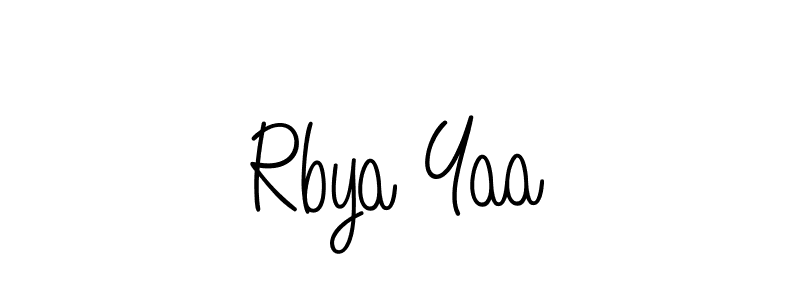 Make a short Rbya Yaa signature style. Manage your documents anywhere anytime using Angelique-Rose-font-FFP. Create and add eSignatures, submit forms, share and send files easily. Rbya Yaa signature style 5 images and pictures png