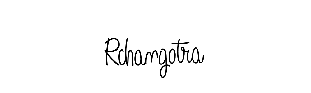 Design your own signature with our free online signature maker. With this signature software, you can create a handwritten (Angelique-Rose-font-FFP) signature for name Rchangotra. Rchangotra signature style 5 images and pictures png