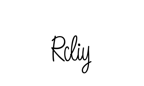 Make a beautiful signature design for name Rcliy. With this signature (Angelique-Rose-font-FFP) style, you can create a handwritten signature for free. Rcliy signature style 5 images and pictures png