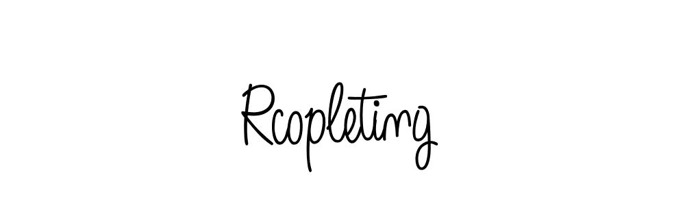 How to make Rcopleting signature? Angelique-Rose-font-FFP is a professional autograph style. Create handwritten signature for Rcopleting name. Rcopleting signature style 5 images and pictures png