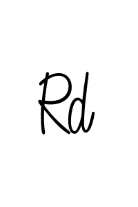 Create a beautiful signature design for name Rd. With this signature (Angelique-Rose-font-FFP) fonts, you can make a handwritten signature for free. Rd signature style 5 images and pictures png
