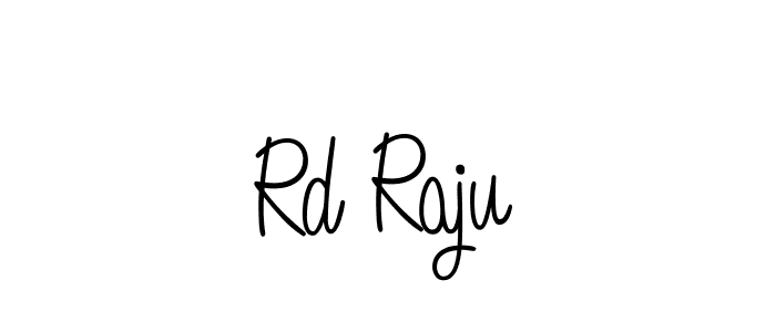 Use a signature maker to create a handwritten signature online. With this signature software, you can design (Angelique-Rose-font-FFP) your own signature for name Rd Raju. Rd Raju signature style 5 images and pictures png