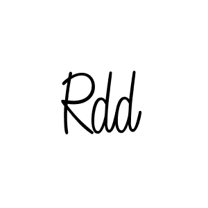 Create a beautiful signature design for name Rdd. With this signature (Angelique-Rose-font-FFP) fonts, you can make a handwritten signature for free. Rdd signature style 5 images and pictures png