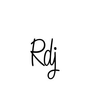 Rdj stylish signature style. Best Handwritten Sign (Angelique-Rose-font-FFP) for my name. Handwritten Signature Collection Ideas for my name Rdj. Rdj signature style 5 images and pictures png