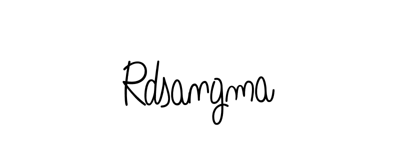 Rdsangma stylish signature style. Best Handwritten Sign (Angelique-Rose-font-FFP) for my name. Handwritten Signature Collection Ideas for my name Rdsangma. Rdsangma signature style 5 images and pictures png