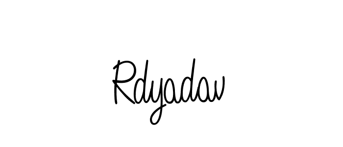 Create a beautiful signature design for name Rdyadav. With this signature (Angelique-Rose-font-FFP) fonts, you can make a handwritten signature for free. Rdyadav signature style 5 images and pictures png