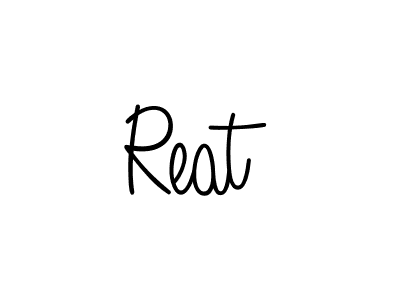 The best way (Angelique-Rose-font-FFP) to make a short signature is to pick only two or three words in your name. The name Reat include a total of six letters. For converting this name. Reat signature style 5 images and pictures png