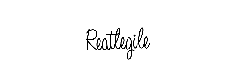 Use a signature maker to create a handwritten signature online. With this signature software, you can design (Angelique-Rose-font-FFP) your own signature for name Reatlegile. Reatlegile signature style 5 images and pictures png