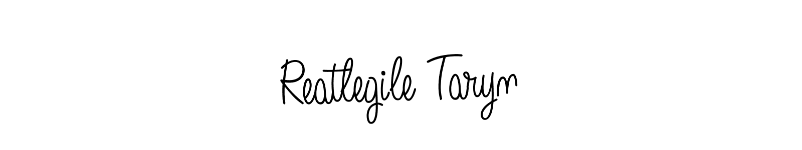 You should practise on your own different ways (Angelique-Rose-font-FFP) to write your name (Reatlegile Taryn) in signature. don't let someone else do it for you. Reatlegile Taryn signature style 5 images and pictures png