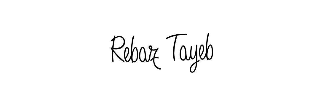 Create a beautiful signature design for name Rebaz Tayeb. With this signature (Angelique-Rose-font-FFP) fonts, you can make a handwritten signature for free. Rebaz Tayeb signature style 5 images and pictures png