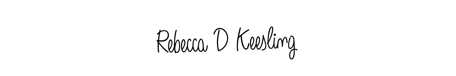 Create a beautiful signature design for name Rebecca D Keesling. With this signature (Angelique-Rose-font-FFP) fonts, you can make a handwritten signature for free. Rebecca D Keesling signature style 5 images and pictures png