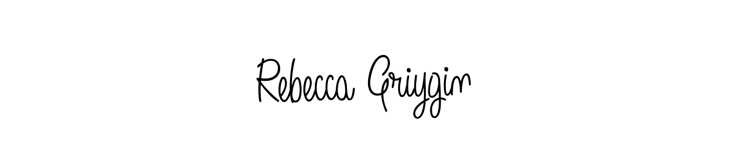 Rebecca Griygin stylish signature style. Best Handwritten Sign (Angelique-Rose-font-FFP) for my name. Handwritten Signature Collection Ideas for my name Rebecca Griygin. Rebecca Griygin signature style 5 images and pictures png