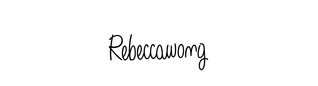 How to make Rebeccawong name signature. Use Angelique-Rose-font-FFP style for creating short signs online. This is the latest handwritten sign. Rebeccawong signature style 5 images and pictures png