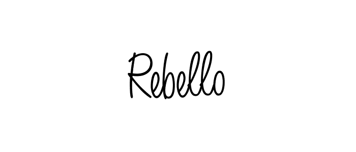 Also we have Rebello name is the best signature style. Create professional handwritten signature collection using Angelique-Rose-font-FFP autograph style. Rebello signature style 5 images and pictures png