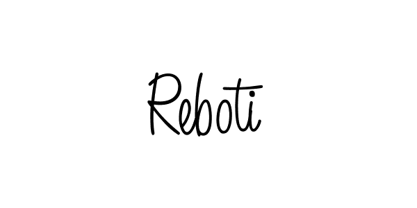 Reboti stylish signature style. Best Handwritten Sign (Angelique-Rose-font-FFP) for my name. Handwritten Signature Collection Ideas for my name Reboti. Reboti signature style 5 images and pictures png