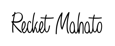 Create a personalized artistic stamp with Recket Mahato in Angelique-Rose-font-FFP font. Perfect for visual artists, designers, and influencers. Recket Mahato signature style 5 images and pictures png