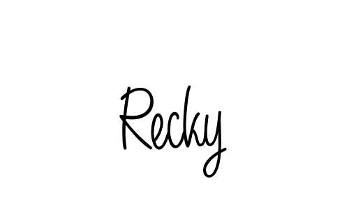 Make a beautiful signature design for name Recky. Use this online signature maker to create a handwritten signature for free. Recky signature style 5 images and pictures png