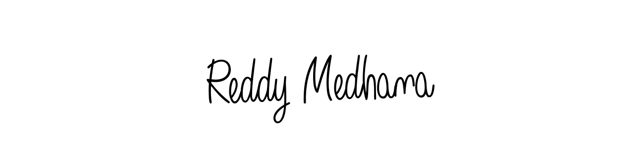 How to make Reddy Medhana name signature. Use Angelique-Rose-font-FFP style for creating short signs online. This is the latest handwritten sign. Reddy Medhana signature style 5 images and pictures png