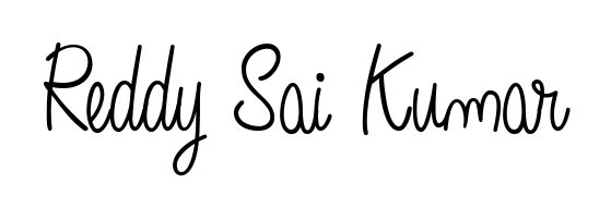 Use a signature maker to create a handwritten signature online. With this signature software, you can design (Angelique-Rose-font-FFP) your own signature for name Reddy Sai Kumar. Reddy Sai Kumar signature style 5 images and pictures png