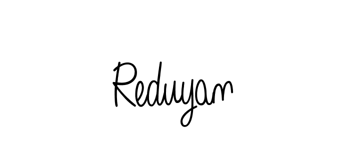 How to make Reduyan name signature. Use Angelique-Rose-font-FFP style for creating short signs online. This is the latest handwritten sign. Reduyan signature style 5 images and pictures png