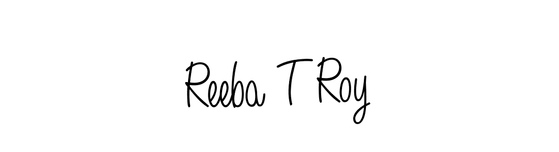 Once you've used our free online signature maker to create your best signature Angelique-Rose-font-FFP style, it's time to enjoy all of the benefits that Reeba T Roy name signing documents. Reeba T Roy signature style 5 images and pictures png