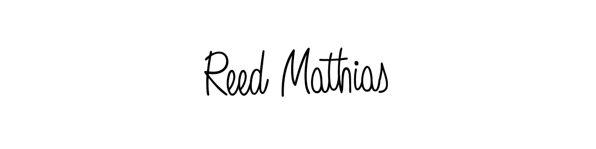 Reed Mathias stylish signature style. Best Handwritten Sign (Angelique-Rose-font-FFP) for my name. Handwritten Signature Collection Ideas for my name Reed Mathias. Reed Mathias signature style 5 images and pictures png