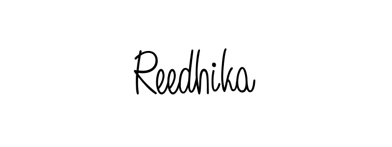 Make a beautiful signature design for name Reedhika. With this signature (Angelique-Rose-font-FFP) style, you can create a handwritten signature for free. Reedhika signature style 5 images and pictures png