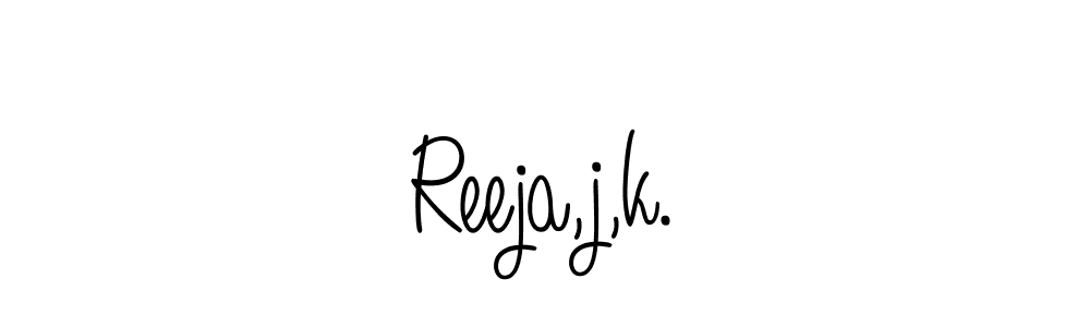 Make a beautiful signature design for name Reeja,j,k.. With this signature (Angelique-Rose-font-FFP) style, you can create a handwritten signature for free. Reeja,j,k. signature style 5 images and pictures png