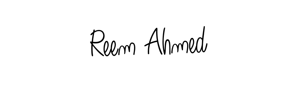 Reem Ahmed stylish signature style. Best Handwritten Sign (Angelique-Rose-font-FFP) for my name. Handwritten Signature Collection Ideas for my name Reem Ahmed. Reem Ahmed signature style 5 images and pictures png