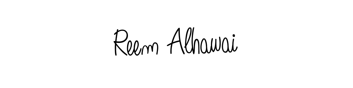 Reem Alhawai stylish signature style. Best Handwritten Sign (Angelique-Rose-font-FFP) for my name. Handwritten Signature Collection Ideas for my name Reem Alhawai. Reem Alhawai signature style 5 images and pictures png