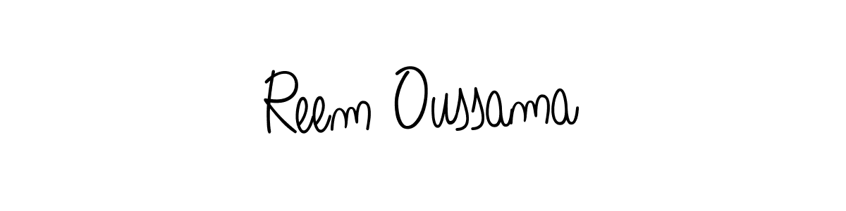 Create a beautiful signature design for name Reem Oussama. With this signature (Angelique-Rose-font-FFP) fonts, you can make a handwritten signature for free. Reem Oussama signature style 5 images and pictures png