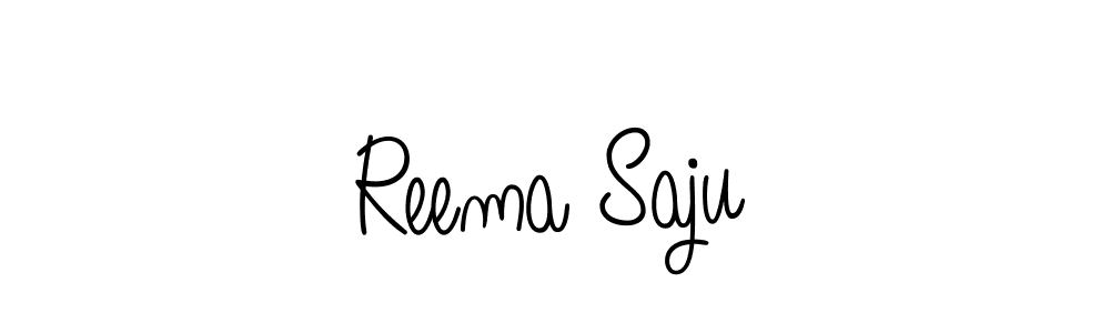 Reema Saju stylish signature style. Best Handwritten Sign (Angelique-Rose-font-FFP) for my name. Handwritten Signature Collection Ideas for my name Reema Saju. Reema Saju signature style 5 images and pictures png