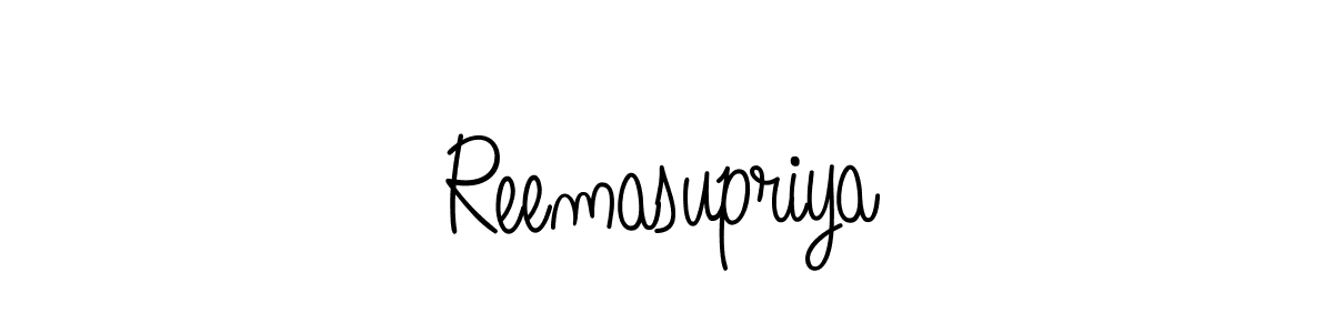 Reemasupriya stylish signature style. Best Handwritten Sign (Angelique-Rose-font-FFP) for my name. Handwritten Signature Collection Ideas for my name Reemasupriya. Reemasupriya signature style 5 images and pictures png