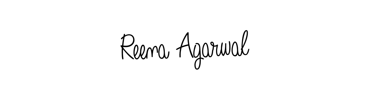 Reena Agarwal stylish signature style. Best Handwritten Sign (Angelique-Rose-font-FFP) for my name. Handwritten Signature Collection Ideas for my name Reena Agarwal. Reena Agarwal signature style 5 images and pictures png