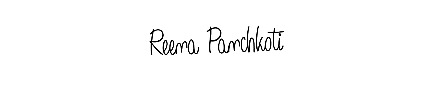 How to Draw Reena Panchkoti signature style? Angelique-Rose-font-FFP is a latest design signature styles for name Reena Panchkoti. Reena Panchkoti signature style 5 images and pictures png