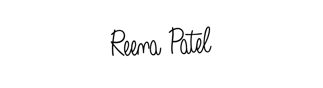 Create a beautiful signature design for name Reena Patel. With this signature (Angelique-Rose-font-FFP) fonts, you can make a handwritten signature for free. Reena Patel signature style 5 images and pictures png