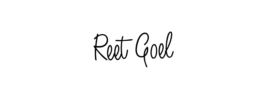 Use a signature maker to create a handwritten signature online. With this signature software, you can design (Angelique-Rose-font-FFP) your own signature for name Reet Goel. Reet Goel signature style 5 images and pictures png