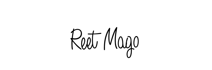 The best way (Angelique-Rose-font-FFP) to make a short signature is to pick only two or three words in your name. The name Reet Mago include a total of six letters. For converting this name. Reet Mago signature style 5 images and pictures png