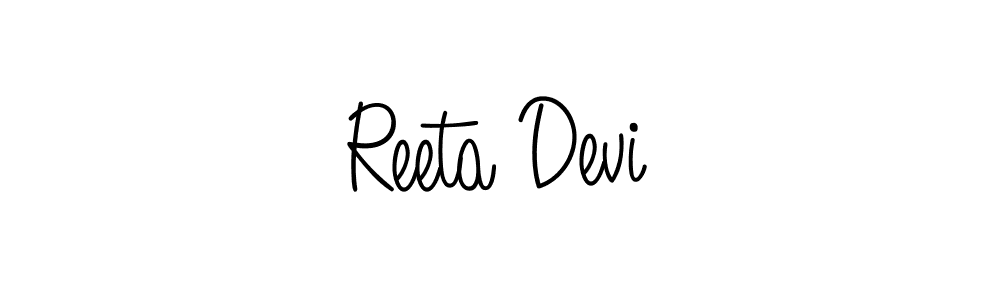 Use a signature maker to create a handwritten signature online. With this signature software, you can design (Angelique-Rose-font-FFP) your own signature for name Reeta Devi. Reeta Devi signature style 5 images and pictures png