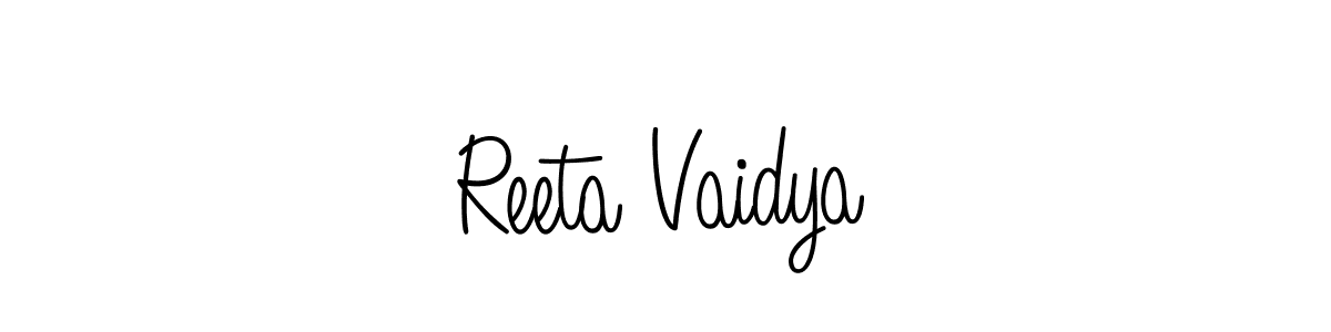 Angelique-Rose-font-FFP is a professional signature style that is perfect for those who want to add a touch of class to their signature. It is also a great choice for those who want to make their signature more unique. Get Reeta Vaidya name to fancy signature for free. Reeta Vaidya signature style 5 images and pictures png