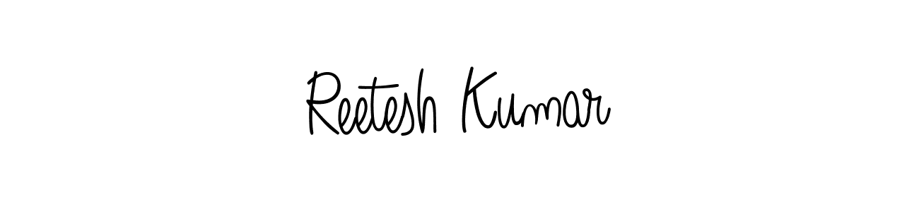 Create a beautiful signature design for name Reetesh Kumar. With this signature (Angelique-Rose-font-FFP) fonts, you can make a handwritten signature for free. Reetesh Kumar signature style 5 images and pictures png