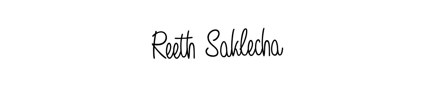 Make a beautiful signature design for name Reeth Saklecha. With this signature (Angelique-Rose-font-FFP) style, you can create a handwritten signature for free. Reeth Saklecha signature style 5 images and pictures png