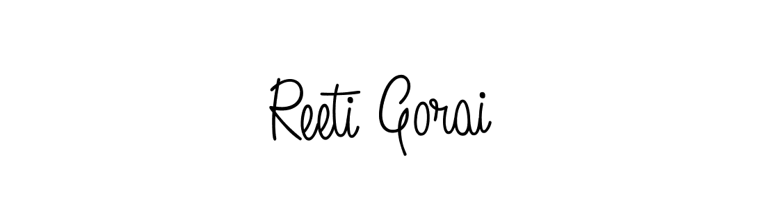 Design your own signature with our free online signature maker. With this signature software, you can create a handwritten (Angelique-Rose-font-FFP) signature for name Reeti Gorai. Reeti Gorai signature style 5 images and pictures png