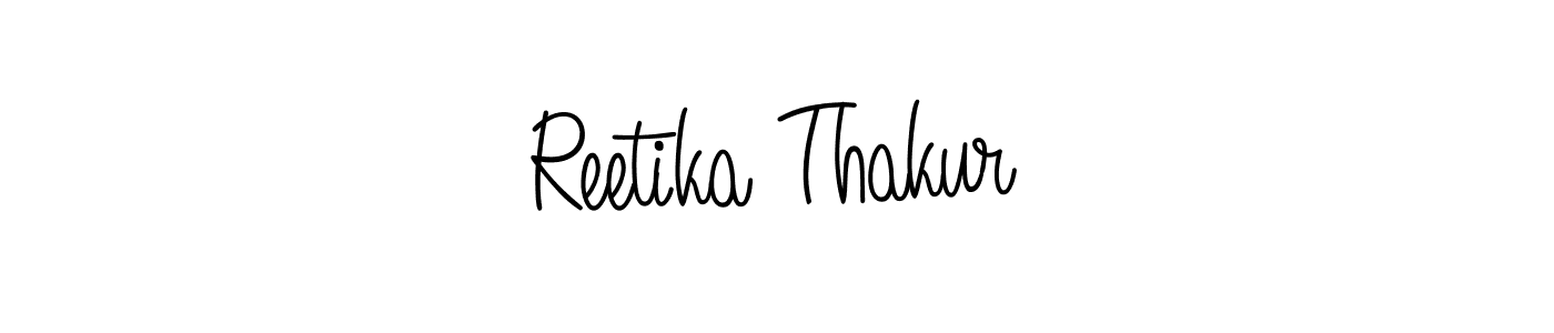 Create a beautiful signature design for name Reetika Thakur. With this signature (Angelique-Rose-font-FFP) fonts, you can make a handwritten signature for free. Reetika Thakur signature style 5 images and pictures png