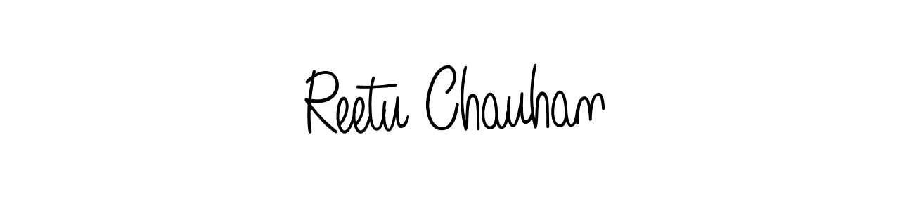 The best way (Angelique-Rose-font-FFP) to make a short signature is to pick only two or three words in your name. The name Reetu Chauhan include a total of six letters. For converting this name. Reetu Chauhan signature style 5 images and pictures png